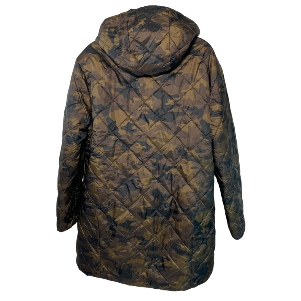 Champion reversible camo/black  quilted hooded puffer coat. SZ L - Picture 3 of 7